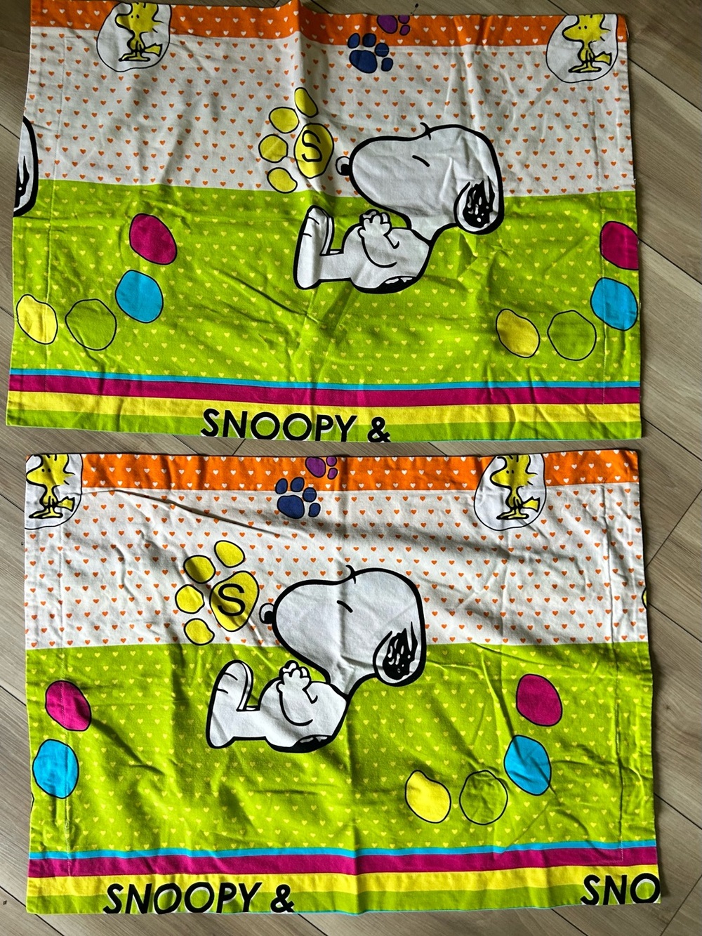 Large Snoopy Flat sheet and 2 pillowcases Non Traditional Size Wall Covering